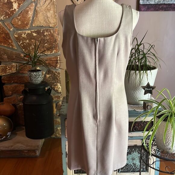 Nwt Vintage 90s City Triangles Tan Sleeveless Dress With Matching Jacket Size 11 - Picture 11 of 15